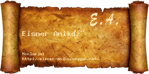 Eisner Anikó névjegykártya